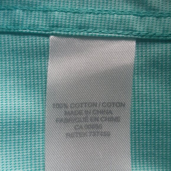 RW & CO SZ M Fitted 100% Cotton Teal Green Men's Dress Shirt - Picture 7 of 14